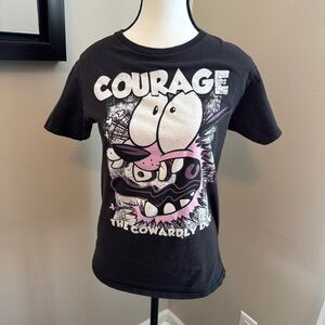 Cartoon Network Courage The Cowardly Dog Graphic T Shirt Black Adult Small